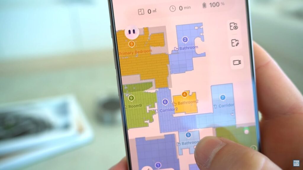 Auto-populated areas by X40 Ultra robot vacuum