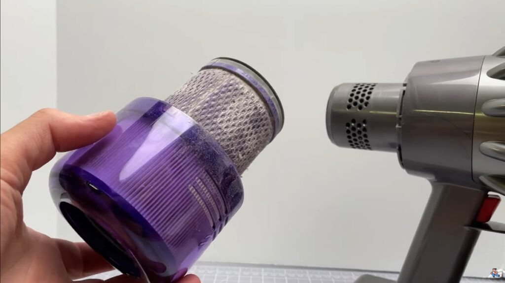dyson filter in hand