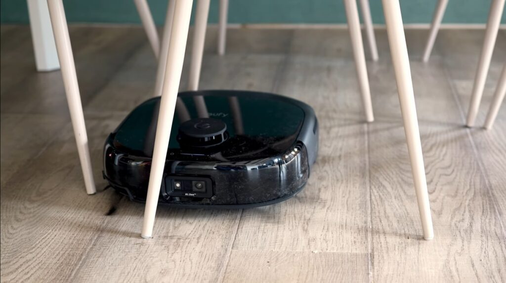 Eufy e25 cleaning under chairs